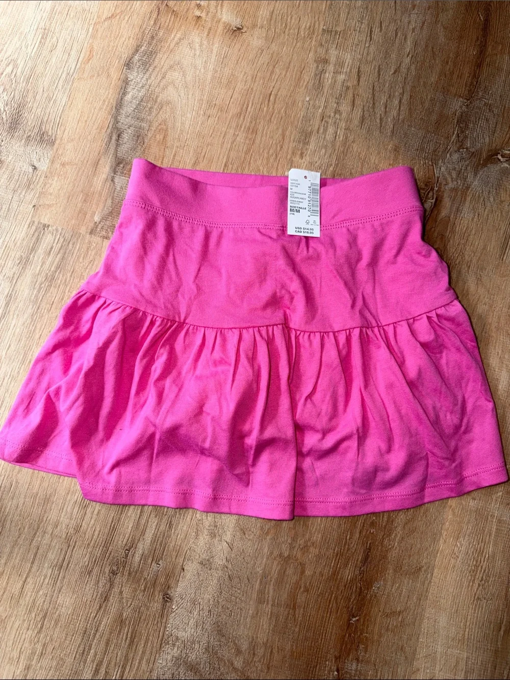 NWT Children's Place Girls' Hot Pink Tiered Skater Skort size medium 7/8
